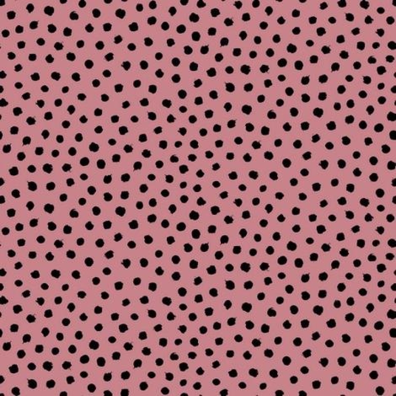 Cotton jersey painted dots pink_GOTS