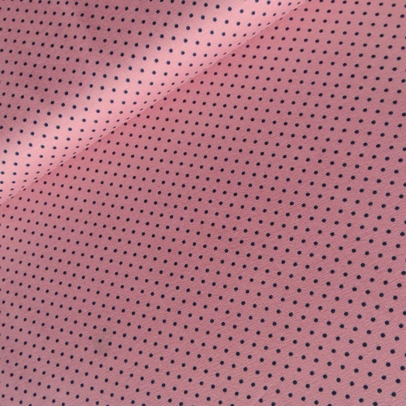 Digiprint cotton jersey dots on pink GOTS