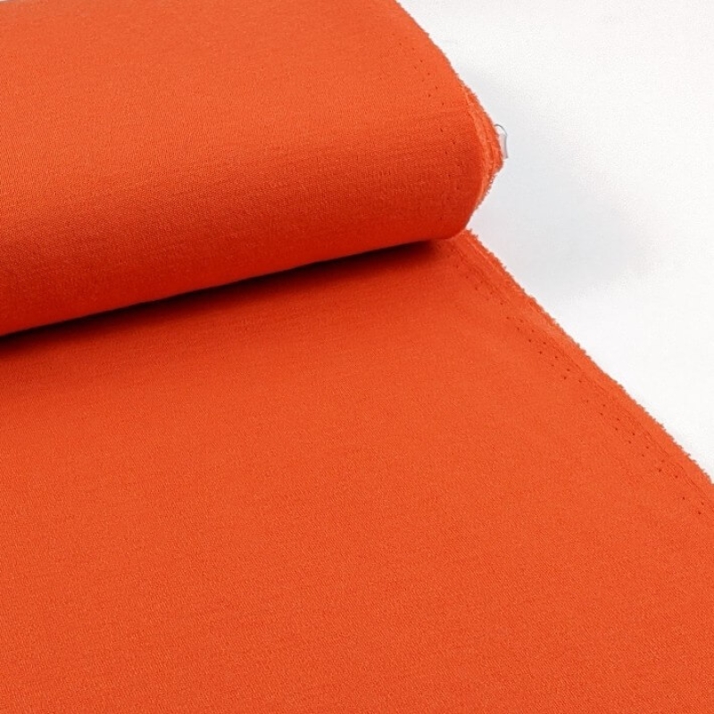 Merino wool interlock bright orange (250g) _mulesing free