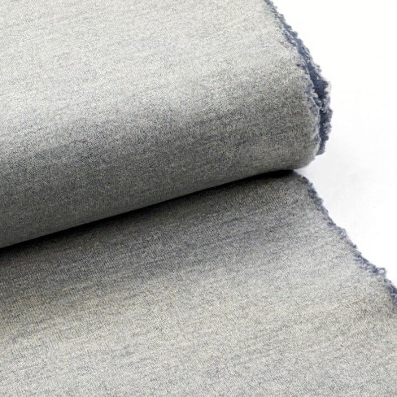 Two sided wool fabric blue/gray (362g)