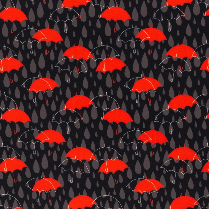 Softshell red umbrellas