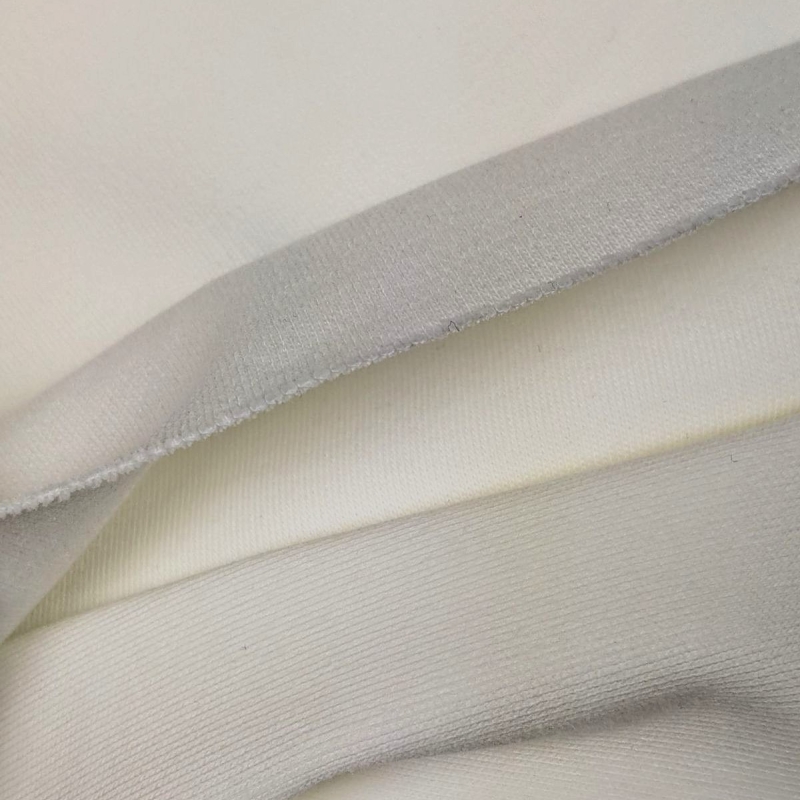 Cotton interlock natural white with lanolin