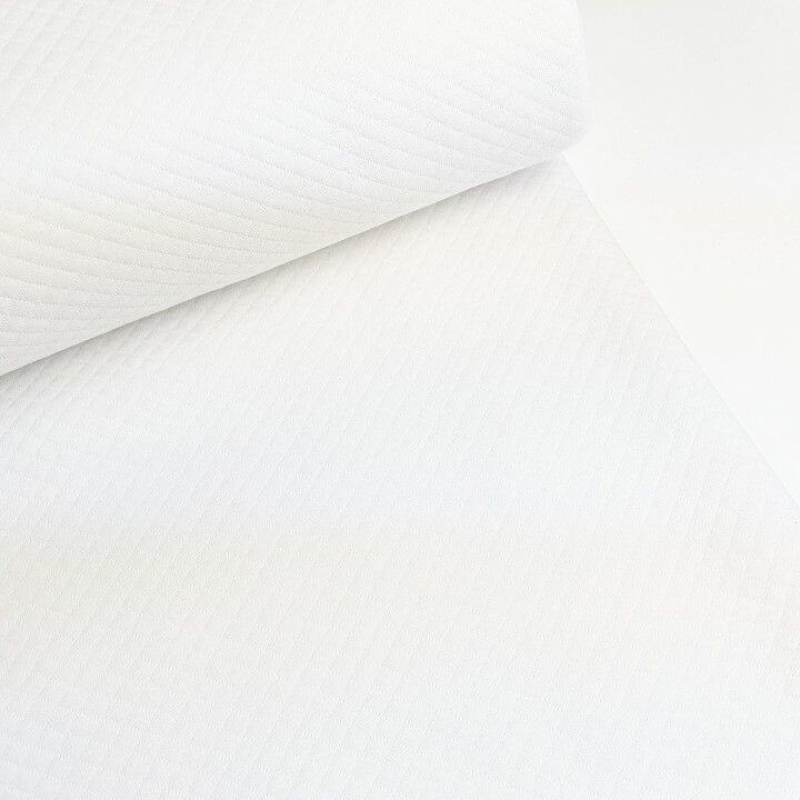 Quilted cotton jersey white
