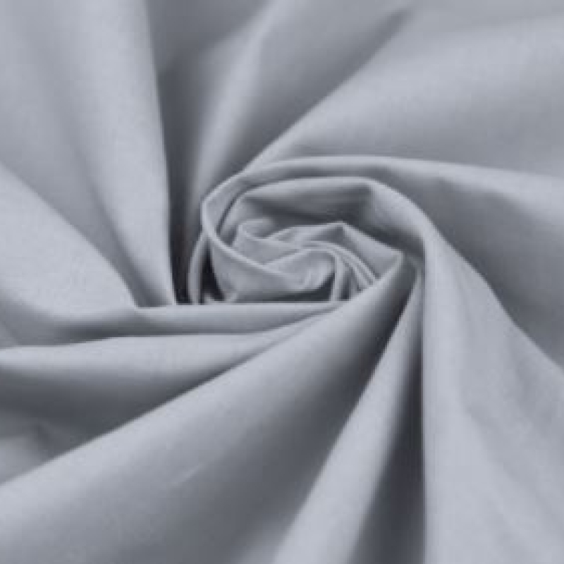 Cotton satin bed sheeting light gray