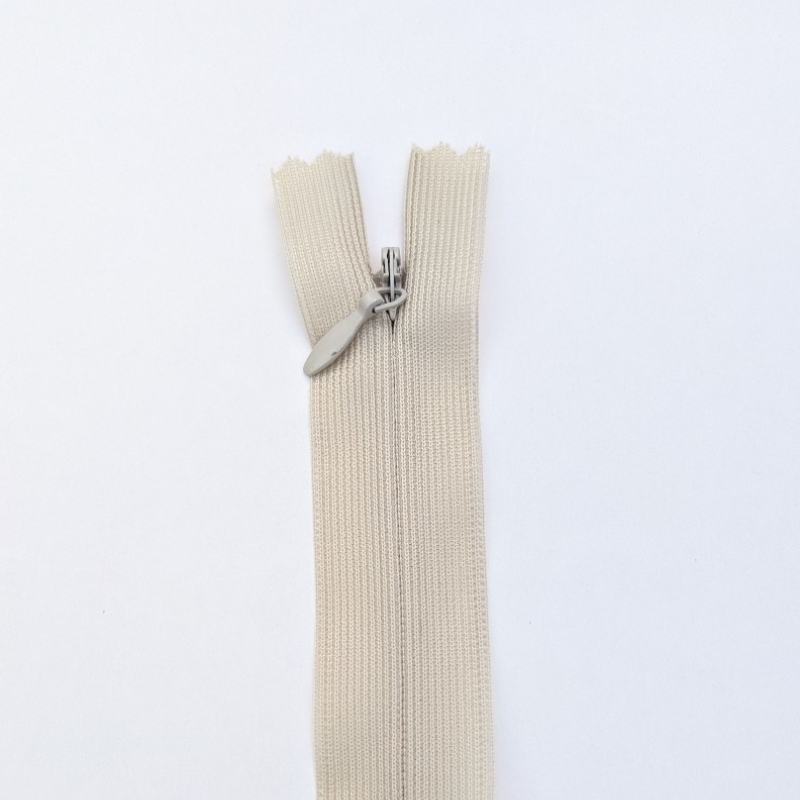 Thin concealed zipper (20 cm, 55 cm) LIGHT TAUPE