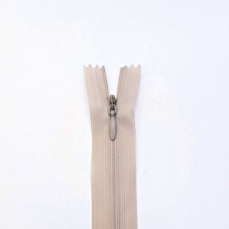 Thin concealed zipper (20 cm, 55 cm) PINKISH BEIGE