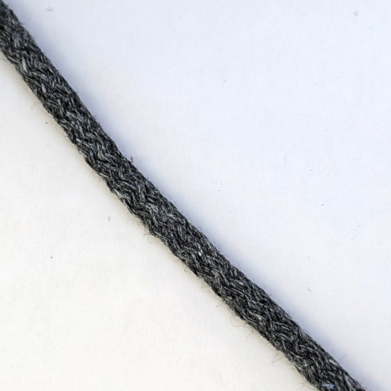 Puuvillane nöör (5 mm) tumehall säbruline